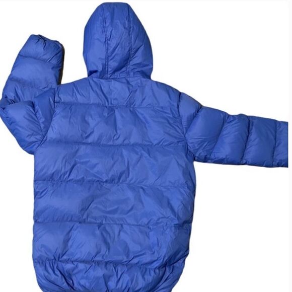 TRIPLE STAR BOYS PACKABLE DOWN FEATHER HOODED JACKET BLUE MEDIUM - Picture 5 of 8
